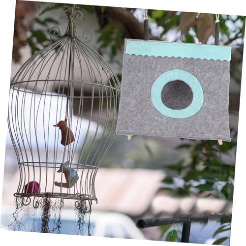 HOLIDYOYO Atmungsaktives Papageien dreieckszelt Vogelhängematte aus Filz Stabiles Kleines Vogelbett Sicherer Schlafplatz für Kanarien Papageien und Kleintiere für Käfig Außengehege von HOLIDYOYO