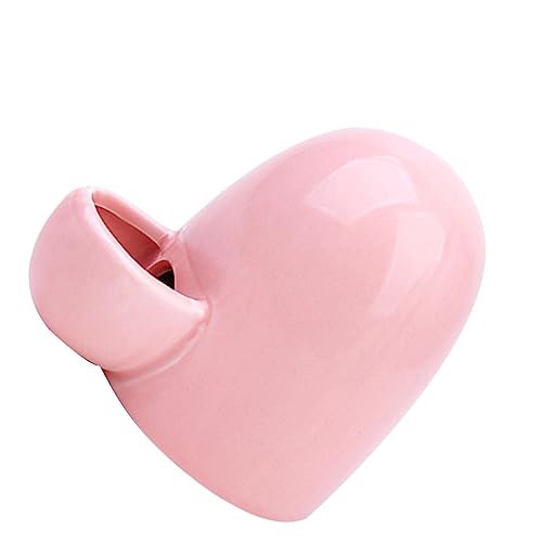 HOLIDYOYO Automatische Haustiertränke aus Keramik Selbstabgebende Trinkschale für Hamster und Kleine Haustiere und Energiesparend Rosa von HOLIDYOYO