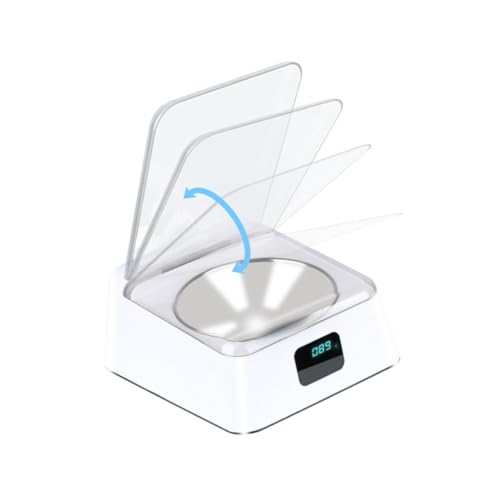 HOLIDYOYO Automatischer Futternapf mit Infrarot Sensor Anti rutsch Basis Großer Kapazität und Schädlingsgeschützt Automatisches Öffnen für Katzen und Hunde Inklusive Batterie von HOLIDYOYO