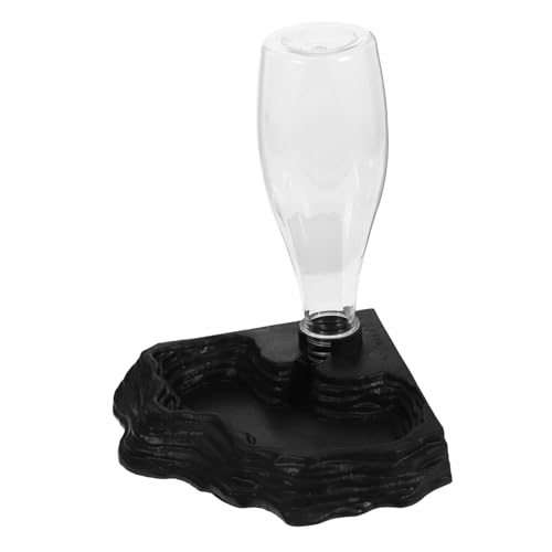 HOLIDYOYO Automatischer Reptilienwasserspender Trinkbrunnen Für Schildkröten Und Eidechsen Praktische Wasserversorgung Für Terrarien Schwarzes Design Einfache Handhabung von HOLIDYOYO