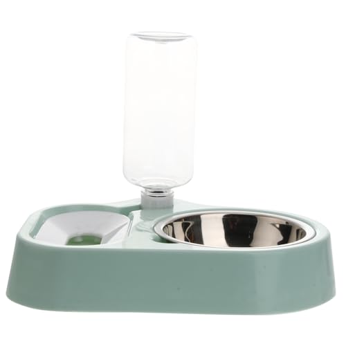 HOLIDYOYO Automatischer Trinkbrunnen für Haustiere Transparente Futter und Wasserschale Praktischer Wasserspender für Katzen und Hunde Rutschfestes Design Einfache Wasserstandskontrolle von HOLIDYOYO