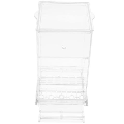 HOLIDYOYO Automatischer Vogelfutterspender für Wellensittiche und Kanarienvögel Transparente Futterbox aus Robustem zu Befüllen Verschüttungsresistent für Heimgebrauch von HOLIDYOYO