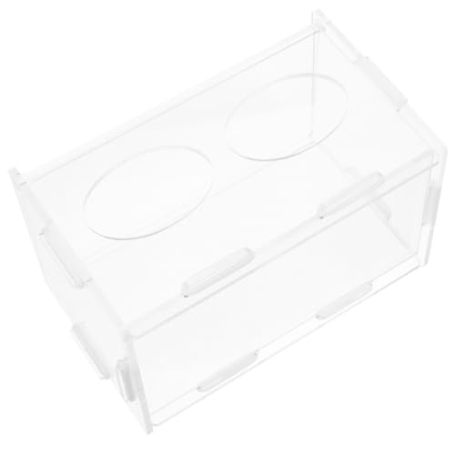 HOLIDYOYO Automatischer transparenter Futterspender für Geflügel Futterautomat Langlebiger Leicht zu Reinigender Futterhalter für Hühner Küken und Wachteln Praktisches Fütterungszubehör für von HOLIDYOYO