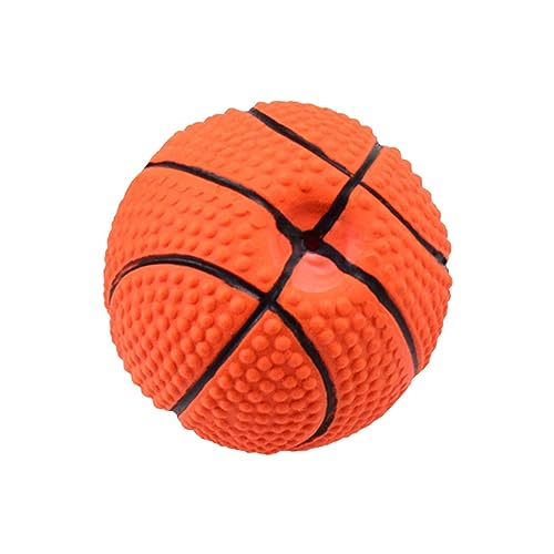 HOLIDYOYO Basketballform Interaktives Kauspielzeug mit Quietscher Molar für Fördert Zahnpflege und Langeweile Haustierzubehör für Kleine HOLIDYOYO Basketballform Interaktives Kauspielzeug mit Quietscher Molar für Fördert Zahnpflege und Langeweile Haustierzubehör für Kleine von HOLIDYOYO