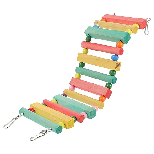 HOLIDYOYO Bunte Papagei Kletterleiter aus Holz Vogelspielzeug für Käfig Natürliche Hamster und Papageienleiter Robustes Kauspielzeug Geeignet für Kleine und Mittlere Vögel Dekoratives HOLIDYOYO Bunte Papagei Kletterleiter aus Holz Vogelspielzeug für Käfig Natürliche Hamster und Papageienleiter Robustes Kauspielzeug Geeignet für Kleine und Mittlere Vögel Dekoratives von HOLIDYOYO