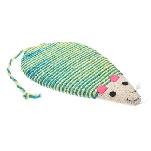 HOLIDYOYO Buntes Katzenspielzeug Kratzbrett Mausform aus Kreatives Kratzspielzeug zur Krallenpflege und Beschäftigung für Katzen Platzsparend und Langlebig Zufällige Farbwahl von HOLIDYOYO