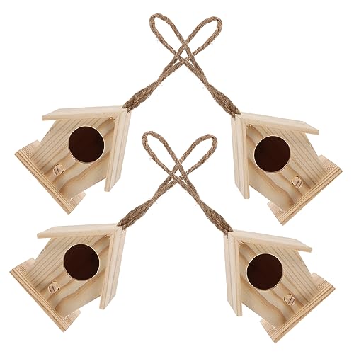 HOLIDYOYO 4packungen Kreatives Vogelhaus Dekorative Kunstnester Für Heim Gartendekoration Holz Handgefertigt Simulierte Vogelnester Für Hochzeiten Und von HOLIDYOYO