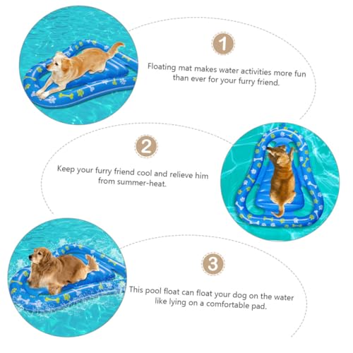 HOLIDYOYO Dicker Aufblasbarer Haustier Schwimmmatte Strapazierfähiges Floating Bed für Kleine und Große Hunde rutschfeste Tragbare Hundepoolmatte zur Abkühlung im Sommer HOLIDYOYO Dicker Aufblasbarer Haustier Schwimmmatte Strapazierfähiges Floating Bed für Kleine und Große Hunde rutschfeste Tragbare Hundepoolmatte zur Abkühlung im Sommer von HOLIDYOYO