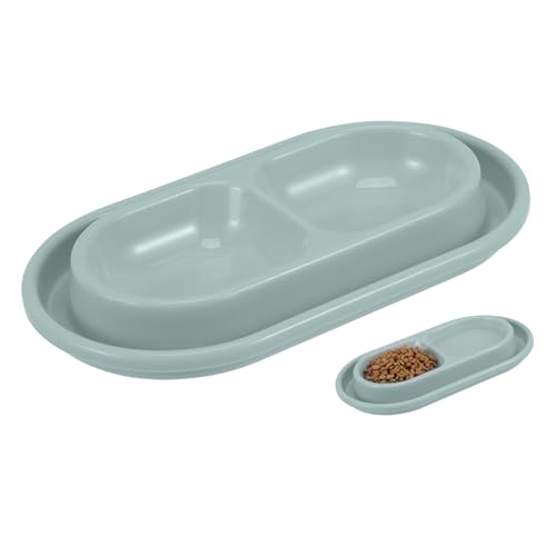 HOLIDYOYO Doppelter Futter und Wassernapf für Haustiere Antizug Schale für Katzen und Hunde Design für Drinnen und Draußen Sicherer Futterbereich rutschfest und Platzsparend von HOLIDYOYO
