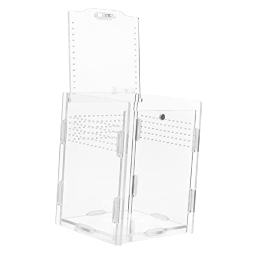 HOLIDYOYO Durchsichtige Boxen Für Haustierspinnen Zuchtbecken Für Aquarien Reptilien-Terrarium-kit Schlange Fütterung Drinnen Käfig Für Tierlebensräume Schildkröte Gecko Acryl Transparent von HOLIDYOYO