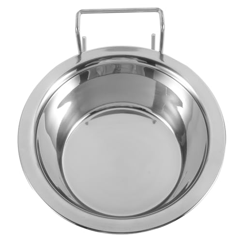 HOLIDYOYO Edelstahl Pet Bowl mit Abnehmbarem Eisenhalter Langlebiger Hängender Futternapf für Katzen und Kleine Haustiere Leicht zu Reinigen Kratzfest Hitzebeständig Stabile Konstruktion von HOLIDYOYO