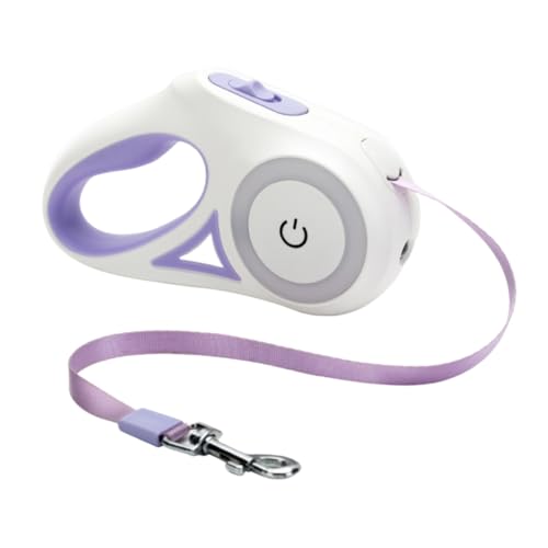 HOLIDYOYO Einziehbare Hundeleine Mit LED Licht Flexibles Traktionsseil Für Haustiere Automatisches Rückzugsystem Für Bedienen von HOLIDYOYO