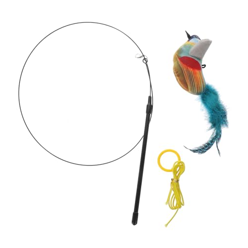 HOLIDYOYO Elektrisches Katzenspielzeug mit Katzenminze Interaktiver Plüschvogel Katzenteaser Lebensechte Fliegende Vögel für Indoor Katzen Teiliges zur Beschäftigung und Stressreduktion von HOLIDYOYO