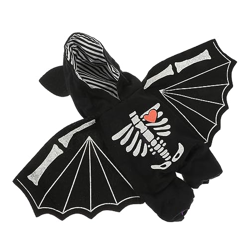 HOLIDYOYO Fledermaus Hundekostüm Für Halloween Tragbares Welpenkostüm Aus Hochwertigem Hundekleidung Schickes Design Für Kreative Haustier Verkleidungen Bequem von HOLIDYOYO