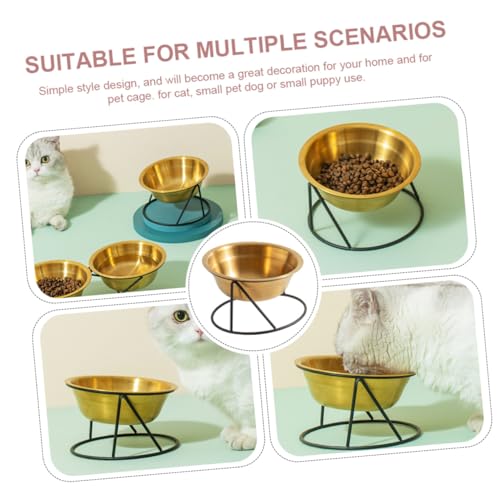 HOLIDYOYO Futter und Wassernapf mit Erhöhtem Halter Schutz für Halswirbelsäule Haustiere rutschfeste Futterschüssel für Katzen und Hunde Langlebig Design Teiliges von HOLIDYOYO
