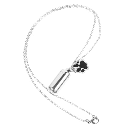 HOLIDYOYO Gedenkurne Halskette für Haustier Pfote Anhänger Memorial Schmuck Hund Tierurnen Gedenkkette für Haustiere zur Erinnerung an Geliebte Haustiere HOLIDYOYO Gedenkurne Halskette für Haustier Pfote Anhänger Memorial Schmuck Hund Tierurnen Gedenkkette für Haustiere zur Erinnerung an Geliebte Haustiere von HOLIDYOYO