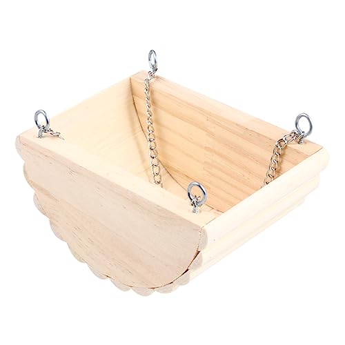 HOLIDYOYO Hängendes Holzschaukel Nest Für Hamster Und Papageien Haustierbedarf Mit Kette Für Sicheres Schlafen Für Käfige Und Hohe Plätze von HOLIDYOYO