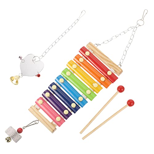 HOLIDYOYO Hängendes Hühnerspielzeug aus Holz mit Xylophon und Herzspiegel Robustes Kauspielzeug für Hühner und Papageien Teiliges zur Beschäftigung und Käfigdekoration HOLIDYOYO Hängendes Hühnerspielzeug aus Holz mit Xylophon und Herzspiegel Robustes Kauspielzeug für Hühner und Papageien Teiliges zur Beschäftigung und Käfigdekoration von HOLIDYOYO