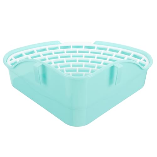 HOLIDYOYO Häschen Toilette Häschen Haustiertoilette Kaninchen Töpfchen Hasenkäfig-Toilette Hamster Töpfchen kaninchentoilette kaninchenklo Bunny-Trainer-Toilette Katzenklo Plastik Sky-Blue von HOLIDYOYO