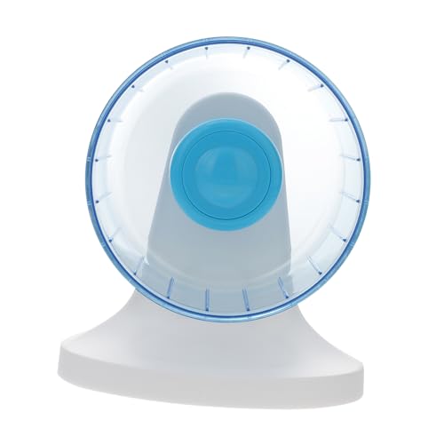 HOLIDYOYO Hamster Laufrad Leise für Kleine Haustiere Stressreduzierendes Trainingsrad Blauer Hamsterlauftrainer für Hamster Rennmäuse Igel und Kleintiere von HOLIDYOYO