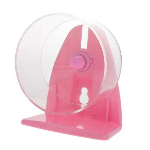 HOLIDYOYO Hamster Laufrad aus Transparentem Kunststoff mit Stabilem Ständer Geräuscharm Kleines Kleintier Übungsrad für Hamster Meerschweinchen Igel Robustes Geruchsfreies Laufspielzeug für von HOLIDYOYO