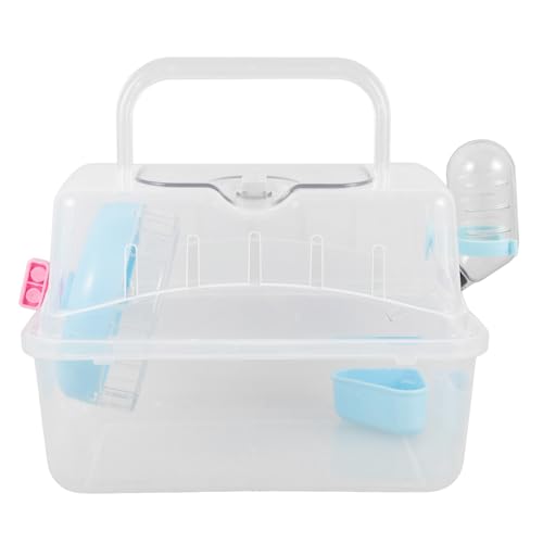 HOLIDYOYO Hamster Reisekäfig Tragbarer Käfig für Kleine Transparenter Außenkäfig für Einfache Pflege und Kompakt für Reisen und Ausflüge Elegant von HOLIDYOYO