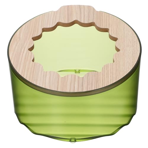 HOLIDYOYO Hamster Sandbad Box mit Abnehmbarem Holzdeckel Langlebiger Badebehälter Hamster Badezimmer für Chinchilla und Kleine Kleintiere Leicht zu Reinigen Grün Transparent HOLIDYOYO Hamster Sandbad Box mit Abnehmbarem Holzdeckel Langlebiger Badebehälter Hamster Badezimmer für Chinchilla und Kleine Kleintiere Leicht zu Reinigen Grün Transparent von HOLIDYOYO
