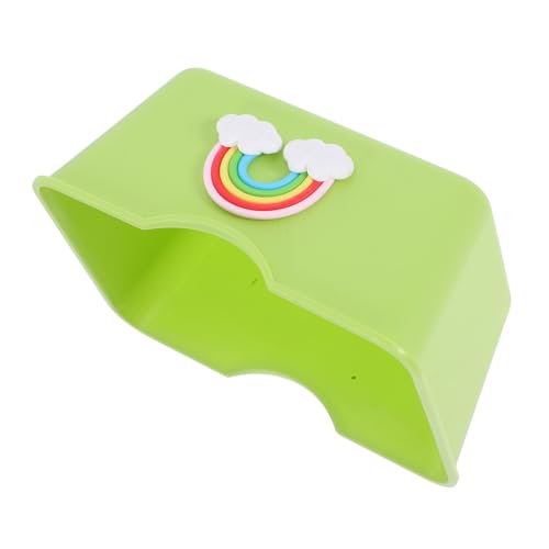 HOLIDYOYO Hamster Toilette Rennmausoiletten Hamster-schlafmattennest Hamsterversteck Rennmaus-badeschale Hamsterhaus Hamster Verstecken Sandbad Für Hamster Hamsterbad Abs Light Green von HOLIDYOYO