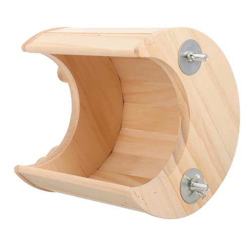 HOLIDYOYO Hamsterhaus Aus Holz Mondförmiges Versteck Für Hamster Meerschweinchen Frettchen Und Andere Kleintiere Und Langlebig Und Ausruhen von HOLIDYOYO