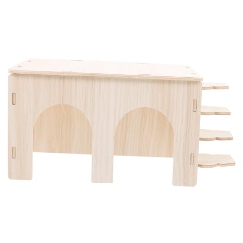 HOLIDYOYO Hamsterhaus aus Holz mit Doppelter Tür für Hamster Meerschweinchen und Ratten Gemütliches Versteck für Kleine Haustiere Dekoratives Zubehör für Käfige HOLIDYOYO Hamsterhaus aus Holz mit Doppelter Tür für Hamster Meerschweinchen und Ratten Gemütliches Versteck für Kleine Haustiere Dekoratives Zubehör für Käfige von HOLIDYOYO