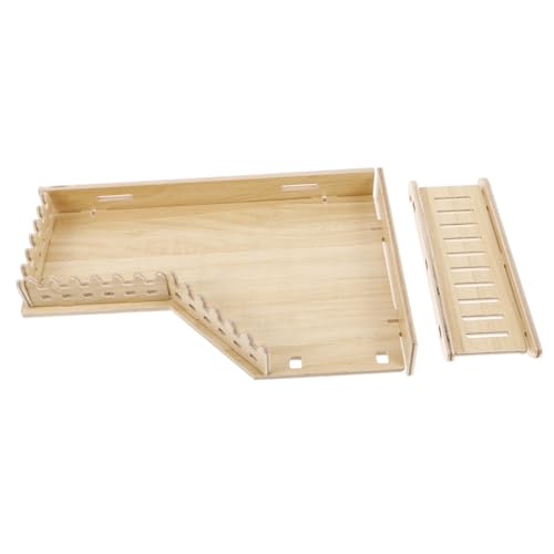 HOLIDYOYO Hamsterkäfig Mit Holzspielzeug Für Hamster Und Zubehör Für Meerschweinchen Und Chinchillas Mehrstöckige Klettermöglichkeit Für Kleintiere von HOLIDYOYO