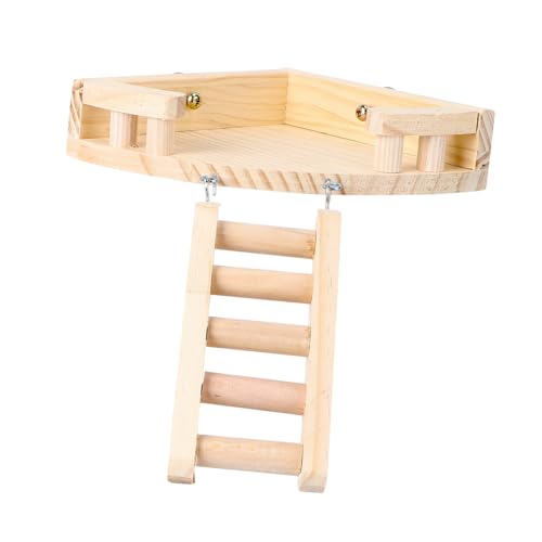 HOLIDYOYO Hamsterleiter Holzspielzeug mit Steg Natürliches Klettergerät für Hamster und Kleine Nagetiere Installieren Fördert Bewegung und Gesundheit im Käfig Beige HOLIDYOYO Hamsterleiter Holzspielzeug mit Steg Natürliches Klettergerät für Hamster und Kleine Nagetiere Installieren Fördert Bewegung und Gesundheit im Käfig Beige von HOLIDYOYO