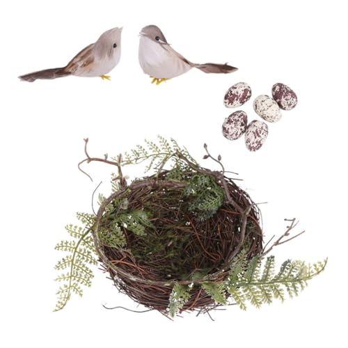 HOLIDYOYO Handgewebtes Vogelnest aus Robustem Material Wetterfestes Vogelhaus zur Dekoration und Aufhängung Natürlichem Design für Gartenvögel und für Vogelliebhaber von HOLIDYOYO