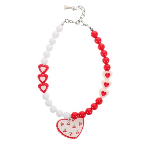 HOLIDYOYO Haustier Halskette Halskette Tierhalsband Welpen Süßes Haustierzubehör Zubehör für Haustiere Haustierkette für Hunde Katze Herz Katzenhalsbandkette Plastik von HOLIDYOYO