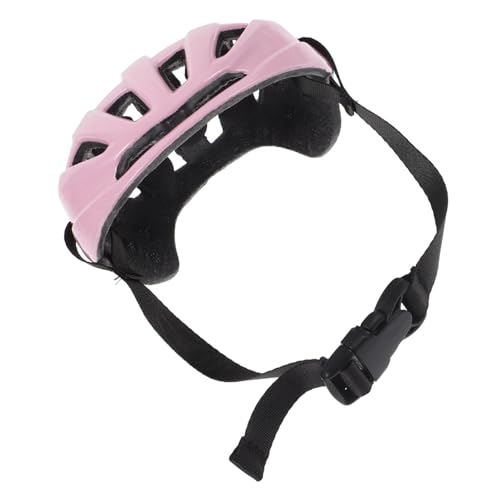 HOLIDYOYO Haustier Hut Hund Motorradhelme groß Geschirr Dog Raincoat Haustierhelm Haustierfahrradhelm schützende Welpenmütze Haustier-Parodie-Helm Kleiner Katzenhut Plastik Rosa von HOLIDYOYO