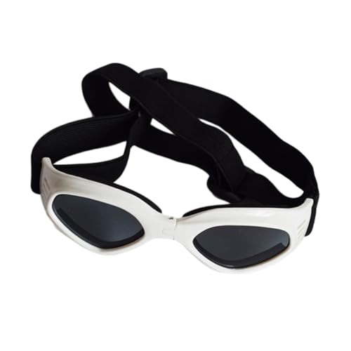 HOLIDYOYO Haustier Sonnenbrille für Hunde und Katzen UV Schutz Verstellbare Riemen Komfortables Tragegefühl Atmungsaktives Design für Outdoor Aktivitäten Weiß HOLIDYOYO Haustier Sonnenbrille für Hunde und Katzen UV Schutz Verstellbare Riemen Komfortables Tragegefühl Atmungsaktives Design für Outdoor Aktivitäten Weiß von HOLIDYOYO