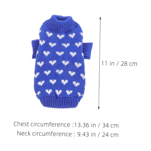 HOLIDYOYO Herzmotiv Hundepullover für Kleine Hunde Gestrickt Warm und Bequem Leicht Anzuziehen Outdoor Hundebekleidung für Winter und Valentinstag Blau HOLIDYOYO Herzmotiv Hundepullover für Kleine Hunde Gestrickt Warm und Bequem Leicht Anzuziehen Outdoor Hundebekleidung für Winter und Valentinstag Blau von HOLIDYOYO