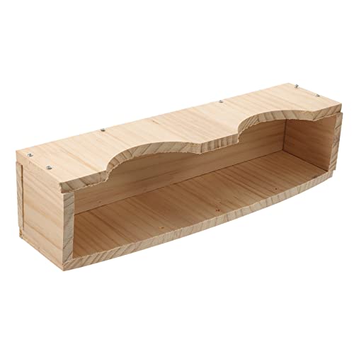 HOLIDYOYO Heuhalter Aus Holz Große Futterstation Für Kleintiere Fixierbar Im Käfig Und Sicheres Material Für Fütterung Und Langsames Essen von HOLIDYOYO