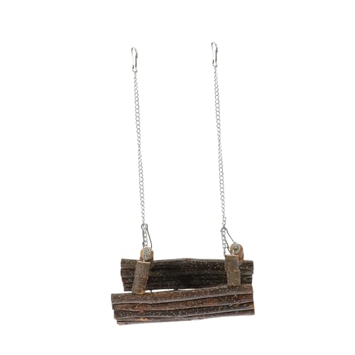 HOLIDYOYO Holz Hamster Schaukel Hängende Kleintier Schaukel für Hamster Meerschweinchen und Chinchillas Atmungsaktiv und Sicher Langlebiges Käfig Zubehör für Haustierunterhaltung von HOLIDYOYO