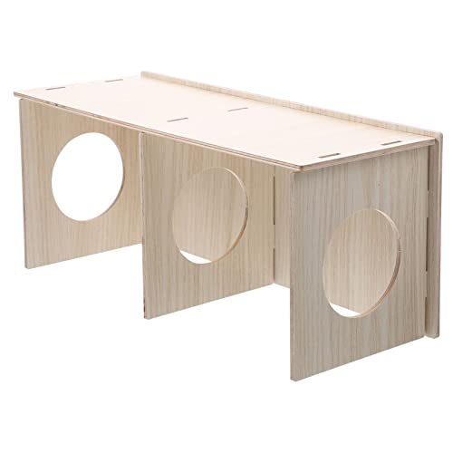 HOLIDYOYO Holz Hamsterhaus Für Meerschweinchen Und Mäuse Multifunktionales Versteckspielzeug Aus Hochwertigem Holz Schlafplatz Für Kleintiere Für Ganze Jahr von HOLIDYOYO