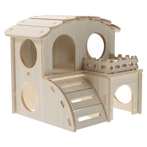 HOLIDYOYO Holz Hamsterhaus Gemütliches Schlafnest für Kleine Haustiere Sicheres und Stabiles Design für Hamster Meerschweinchen und Andere Nager Fördert die Schlafqualität HOLIDYOYO Holz Hamsterhaus Gemütliches Schlafnest für Kleine Haustiere Sicheres und Stabiles Design für Hamster Meerschweinchen und Andere Nager Fördert die Schlafqualität von HOLIDYOYO