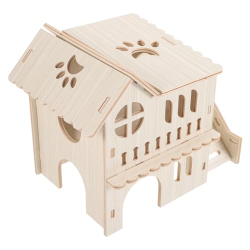 HOLIDYOYO Holz Hamsterhaus mit Mehrstöckiges Versteck für Nagetiere Langlebiges und Sicheres Hamsterspielzeug für Hamster Meerschweinchen und Ratten Vielseitig Einsetzbar HOLIDYOYO Holz Hamsterhaus mit Mehrstöckiges Versteck für Nagetiere Langlebiges und Sicheres Hamsterspielzeug für Hamster Meerschweinchen und Ratten Vielseitig Einsetzbar von HOLIDYOYO