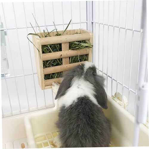 HOLIDYOYO Holz Rack mit Fixator für Meerschweinchen und Kaninchen Stabile Heuraufe Langlebiger Futterspender für Kleintiere Einfach zu Montieren Sicher und Praktisch für Haustierkäfige HOLIDYOYO Holz Rack mit Fixator für Meerschweinchen und Kaninchen Stabile Heuraufe Langlebiger Futterspender für Kleintiere Einfach zu Montieren Sicher und Praktisch für Haustierkäfige von HOLIDYOYO