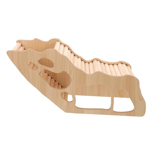 HOLIDYOYO Holz hamsterhaus Versteck aus Sicherem Material Rückzugsort für Kleine Tiere Natürlicher Unterschlupf mit Spiel Ruhebereich Geeignet für Hamster Meerschweinchen Dekoratives von HOLIDYOYO