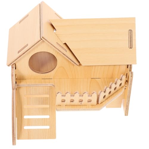 HOLIDYOYO Holzhaus für Hamster und Kleintiere Doppellagiges Versteck Vielseitig Einsetzbar Rückzugsort für Hamster Ratten Meerschweinchen und Sicher HOLIDYOYO Holzhaus für Hamster und Kleintiere Doppellagiges Versteck Vielseitig Einsetzbar Rückzugsort für Hamster Ratten Meerschweinchen und Sicher von HOLIDYOYO