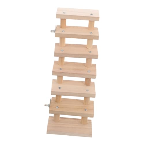 HOLIDYOYO Holzleiter Für Hamster Glatte Oberfläche Zu Reinigen Für Zwerghamster Kleine Mäuse Fördert Bewegung Gesunde Umgebung von HOLIDYOYO