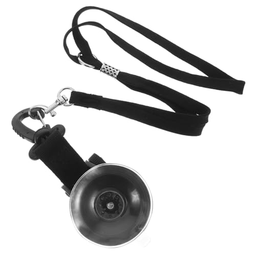 HOLIDYOYO Hundebadeseil mit Saugnapf Verstellbare Hundeleine für Sicheres Baden Pflegewannen und Badewannen Geeignet für Große Hunde Schwarz von HOLIDYOYO