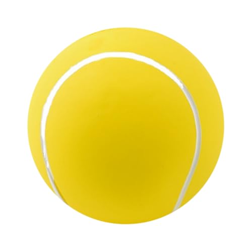 HOLIDYOYO Hundekauspielzeug Tennisform aus Langlebigem Latex mit Quietschfunktion Großer Robust Gepolsterter Ball für Interaktives und Zahnpflege für Hunde und Welpen von HOLIDYOYO