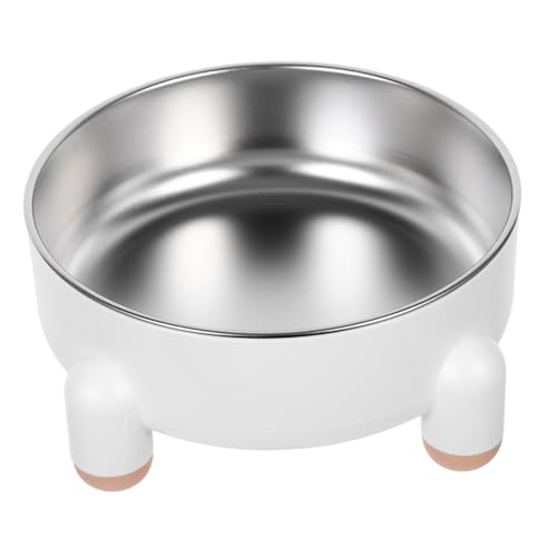 HOLIDYOYO Hundenapf Hundeerzogene Näpfe Futternapf Aus Edelstahl Nicht -Slip -hundeschalen Haustiernapf Futternapf Für Haustiere Welpennäpfe Aus Edelstahl Rostfreier Stahl Weiß von HOLIDYOYO