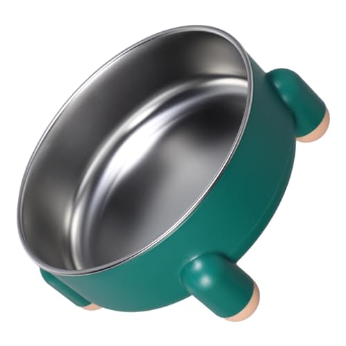 HOLIDYOYO Hundenapf Katzennapf Wasserschale aus Edelstahl erhöhter Wassernapf für Hunde Kleine Metallhundschalen Nicht -Slip -Hundeschalen Futternapf für Haustiere Rostfreier Stahl Green von HOLIDYOYO